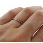 Skinny gold stacking ring with tiny diamonds