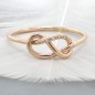 Figure 8 knot ring with tiny diamonds