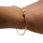 Sterling Silver Forget me not bangle
