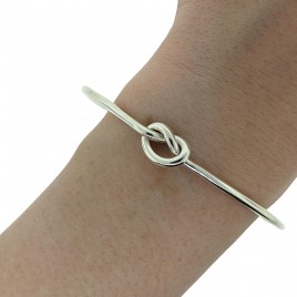 Sterling Silver Love knot bangle
