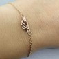 Gold nautical knot bracelet