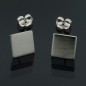 Pair of 8mm square earring