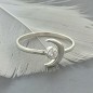 Crescent Moon birthstone ring