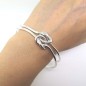 Sterling silver double love knot bracelet