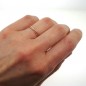 X ring with rope texture in sterling silver or gold-filled