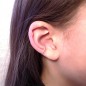 Conch ear cuff in sterling silver or gold-filled with dotted texture