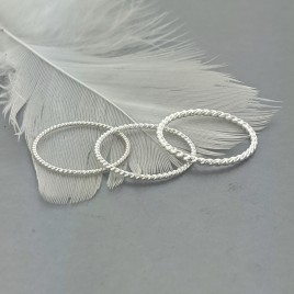 Sterling silver or gold-filled rope band