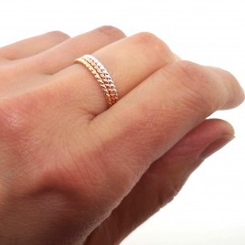 Sterling silver or gold-filled rope band