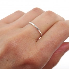 Simple sterling silver or gold-filled dotted ring