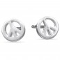 Sterling silver peace sign studs