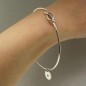 Sterling silver figure 8 knot bangle