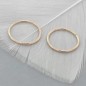 Tiny solid gold threader hoop earring