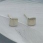 Pair of sterling silver tiny square stud earring