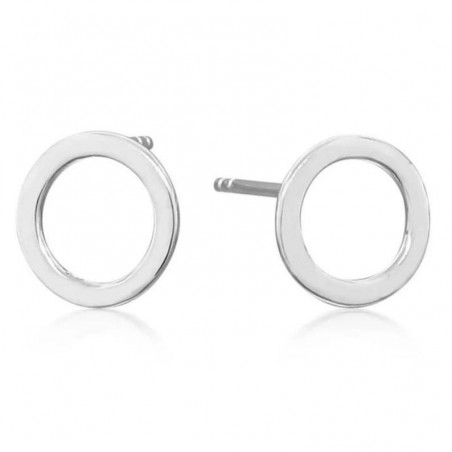 Pair of Sterling silver karma circle stud earrings