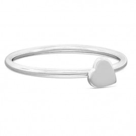 Sterling silver heart stacking ring