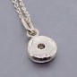 Sterling silver pebble stone organic pendant necklace