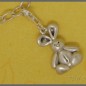 Sterling silver removable bunny charm