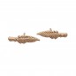 Tiny solid gold feather stud earrings