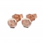 Recycled solid gold stamped pebble stud earrings
