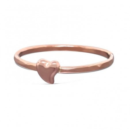 Tiny heart stacking ring in solid gold