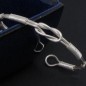 Sterling silver celtic knot cuff bracelet