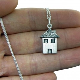 There's no Place like Home: house necklace with chain