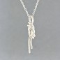 Sterling silver climbing knot necklace