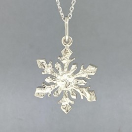 Sterling silver snowflake necklace