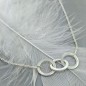 3 silver interlocking circles necklace