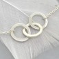 3 silver interlocking circles necklace