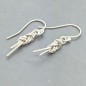 Sterling silver climbing knot dangle earrings