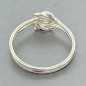 Double love knot ring in sterling silver