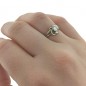 Double knot ring and Moissanite