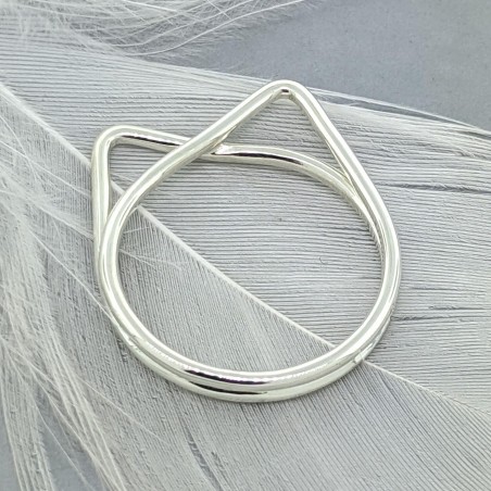 Sterling silver cat ring