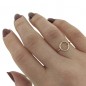 Sterling silver or gold-filled open circle karma ring