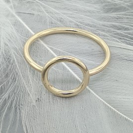 gold-filled open circle karma ring