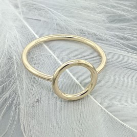 gold-filled open circle karma ring