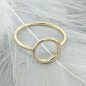 Sterling silver or gold-filled open circle karma ring
