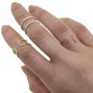 Rope texture double ring in sterling silver or gold-filled