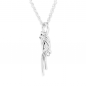 Sterling silver climbing knot necklace