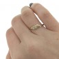 Climbing knot ring with tiny diamonds