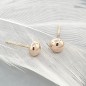 Recycled 5mm solid gold bubble stud earrings