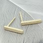 Pair of gold bar stud earrings