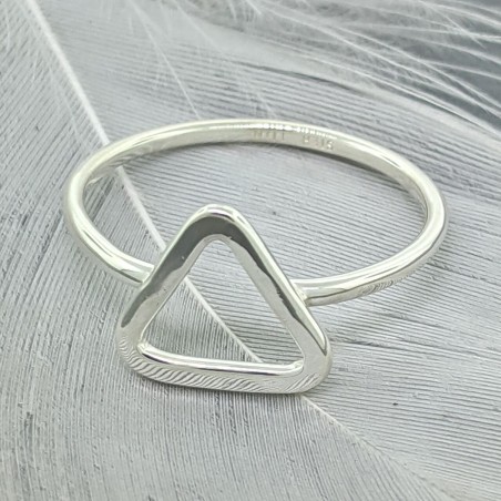 Sterling silver Triangle Ring - Fire Element