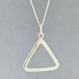 Collier triangle en argent sterling - Élément de feu