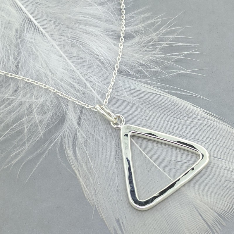 Sterling silver Triangle Necklace - Fire Element