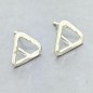 Pair of Sterling silver Triangle stud earrings - Earth Element