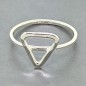 Sterling silver Triangle ring - Earth Element