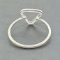 Sterling silver Triangle ring - Water Element
