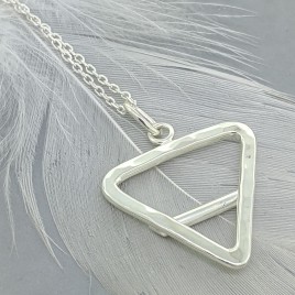 Sterling silver Triangle necklace - Earth Element